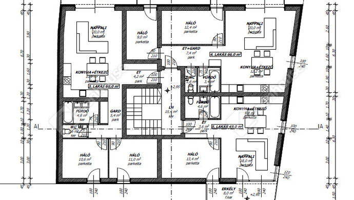 4. kép | Székesfehérvár eladó társasházi lakás - Földszinti alaprajz | Eladó Társasházi lakás, Székesfehérvár (#177928)