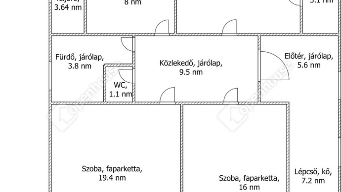 19. kép | Emeleti alaprajz | Eladó Családi ház, Ajka (#181732)