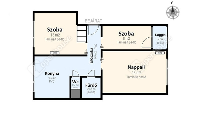 2. kép | Alaprajz | Eladó Társasházi lakás, Miskolc (#180450)