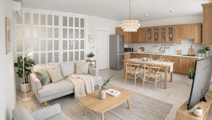 0. kép | Illusztrált nappali konyha | Eladó Ikerház, Szeged (#179297)