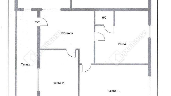 8. kép | Hátsó ház-alaprajz | Eladó Családi ház, Juta (#178806)