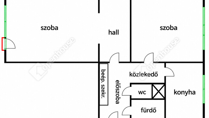 0. kép | Tájékoztató jellegű alaprajz | Kiadó Társasházi lakás, Székesfehérvár (#184217)