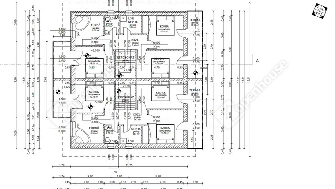 0. kép | Emeleti alaprajz | Eladó Ikerház, Mogyoród (#178276)