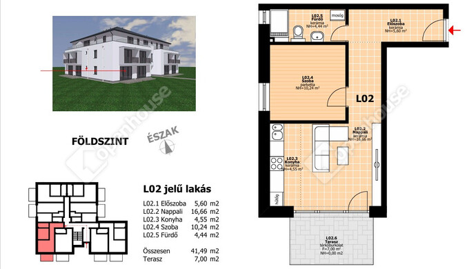 1. kép | Eladó Társasházi lakás, Hegyeshalom (#177452)