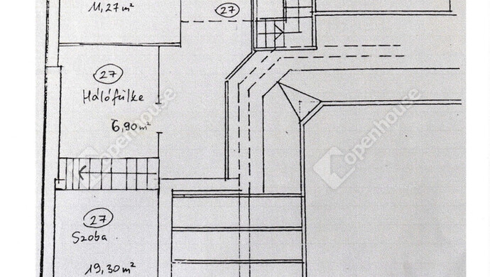 2. kép | Fölső szint alaprajz | Eladó Társasházi lakás, Budapest VI. Ker. (#179627)