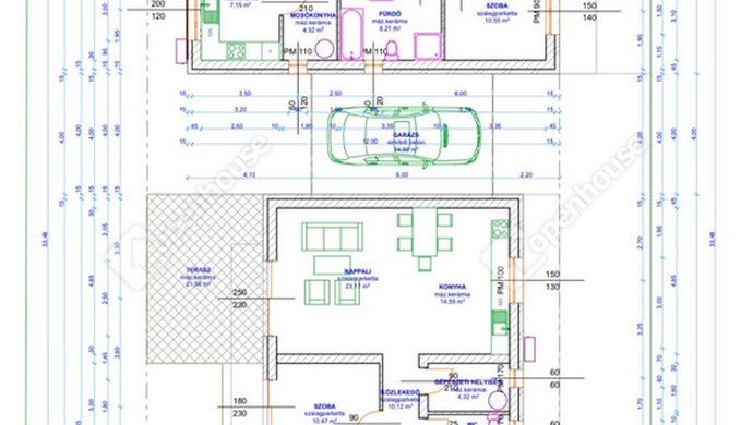 1. kép | alaprajz | Eladó Ikerház, Veresegyház (#176960)