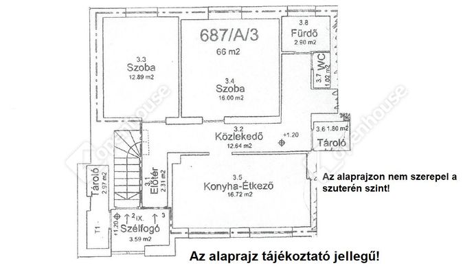0. kép | Az alaprajz tájékoztató jellegű! | Eladó Társasházi lakás, Balatonfüred (#158465)