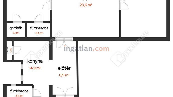 0. kép | Alaprajz | Eladó Társasházi lakás, Budapest VI. Ker. (#179612)