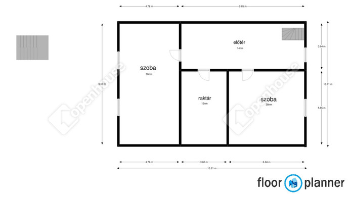 1. kép | tetőtéri alaprajz | Eladó Családi ház, Békés (#130954)