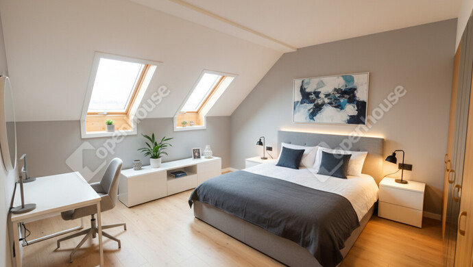 13. kép | 2.látványterv a hálószobáról | Eladó Ikerház, Szeged (#179297)