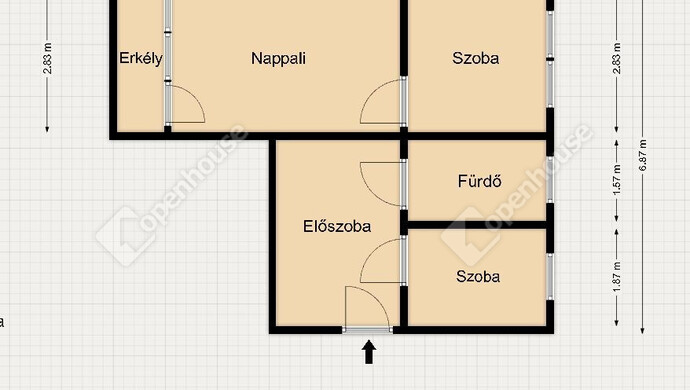 9. kép | Alaprajz | Eladó Társasházi lakás, Tatabánya (#175623)