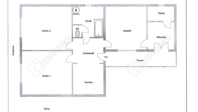 7. kép | Első ház-alaprajz | Eladó Családi ház, Juta (#178806)