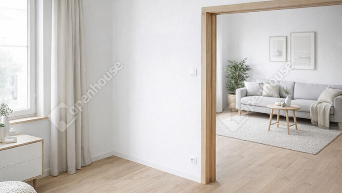 1. kép | Nappali és belső szoba látványterve | Eladó Családi ház, Szeged (#180206)