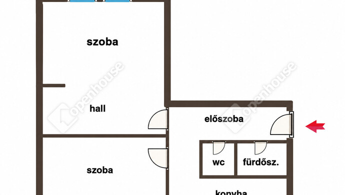 0. kép | Tájékoztató jellegű alaprajz | Eladó Társasházi lakás, Székesfehérvár (#182017)