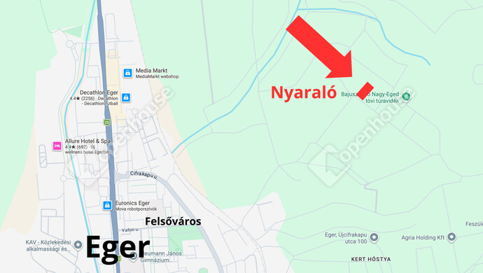 9. kép | Térkép  | Eladó Nyaraló, Eger (#183258)