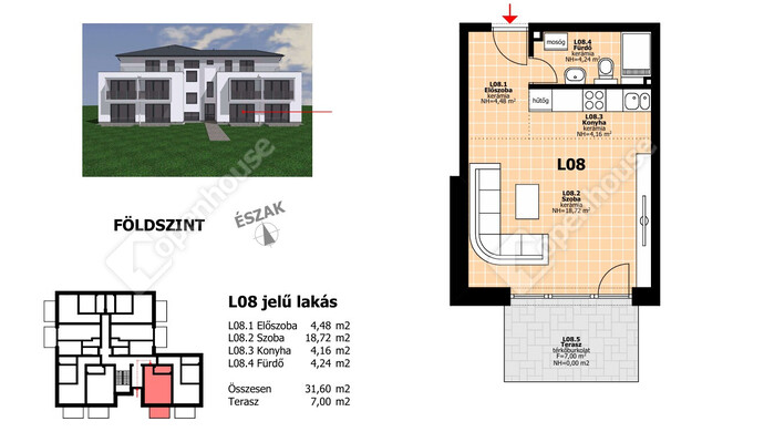 1. kép | Eladó Társasházi lakás, Hegyeshalom (#177451)