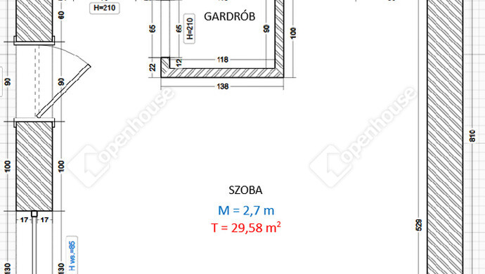 1. kép | Földszint alaprajz | Eladó Családi ház, Leányfalu (#179613)