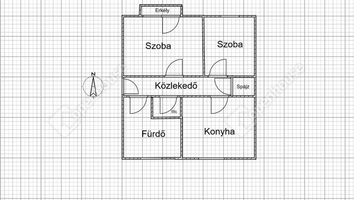 3. kép | sematikus alaprajz | Eladó Társasházi lakás, Csepreg (#182607)