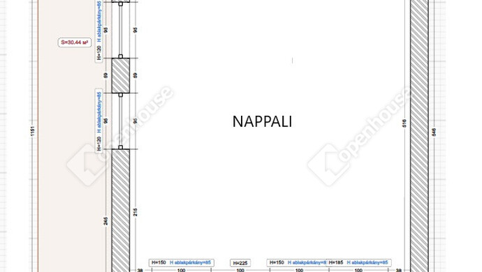 2. kép | Emelet alaprajz | Eladó Családi ház, Leányfalu (#179613)