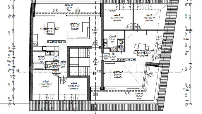 3. kép | Székesfehérvár eladó társasházi lakás - Tetőtéri alaprajz | Eladó Társasházi lakás, Székesfehérvár (#177924)